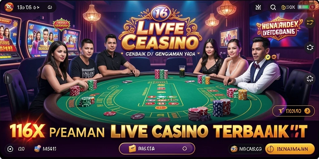 Gameplay menarik di aplikasi Live Casino 116X dengan dealer langsung.
