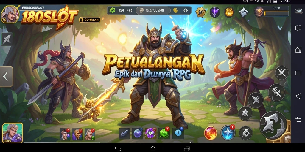 Tangkapan layar 180SLOT menampilkan aksi seru di dunia RPG.