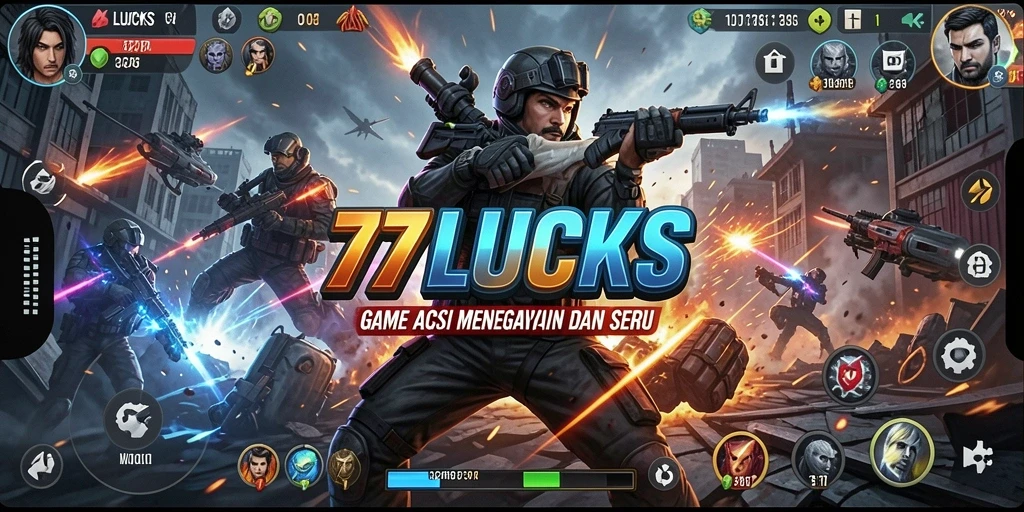 Tampilan gameplay seru dan menegangkan dari 77LUCKS