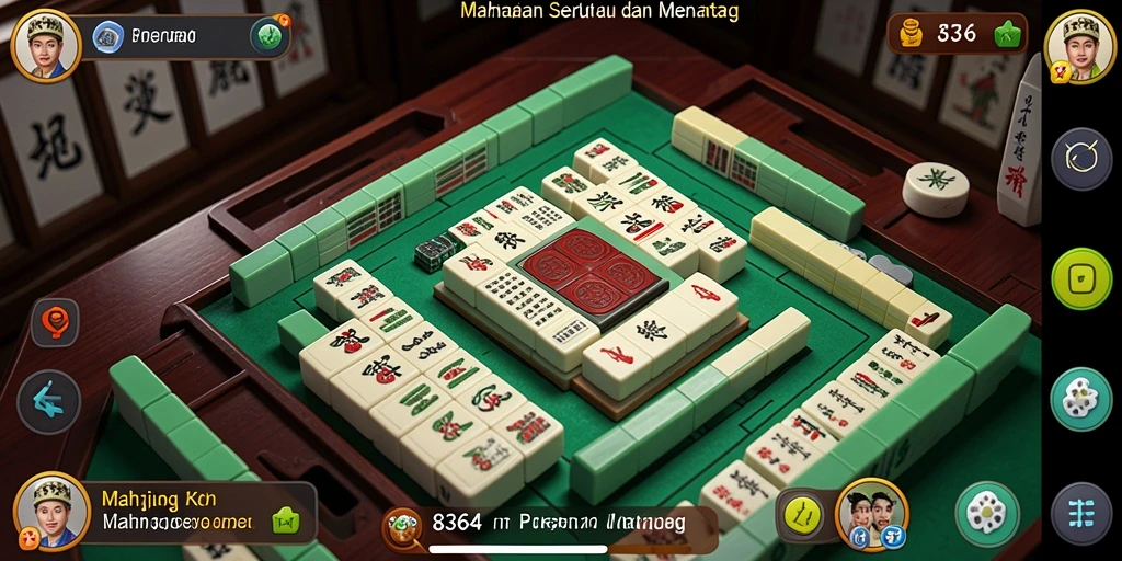 Screenshot gameplay 8364 menampilkan keseruan bermain Mahjong.