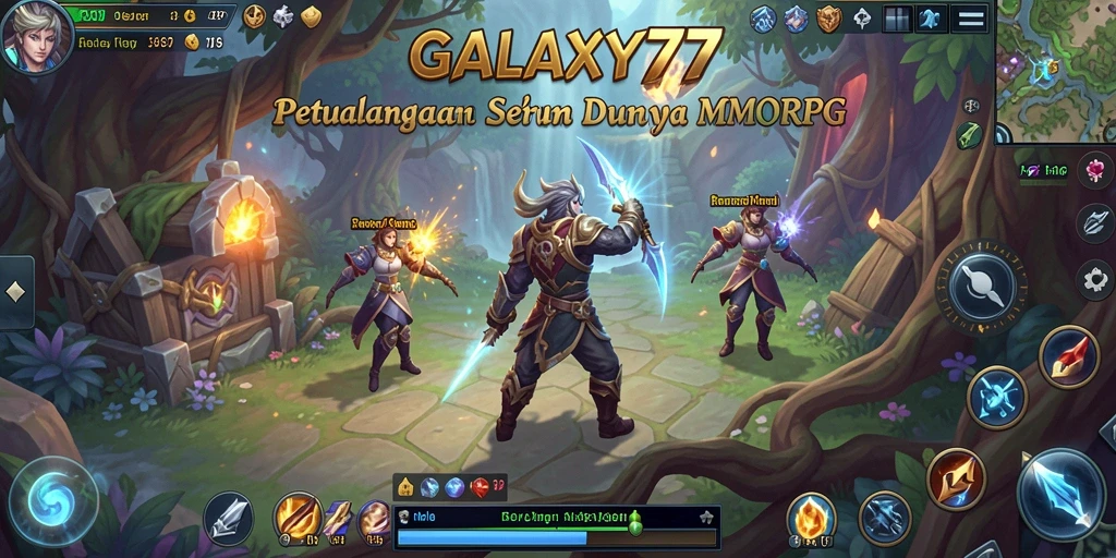 Tangkapan layar gameplay <strong>GALAXY77</strong> menampilkan aksi seru dalam petualangan MMORPG.
