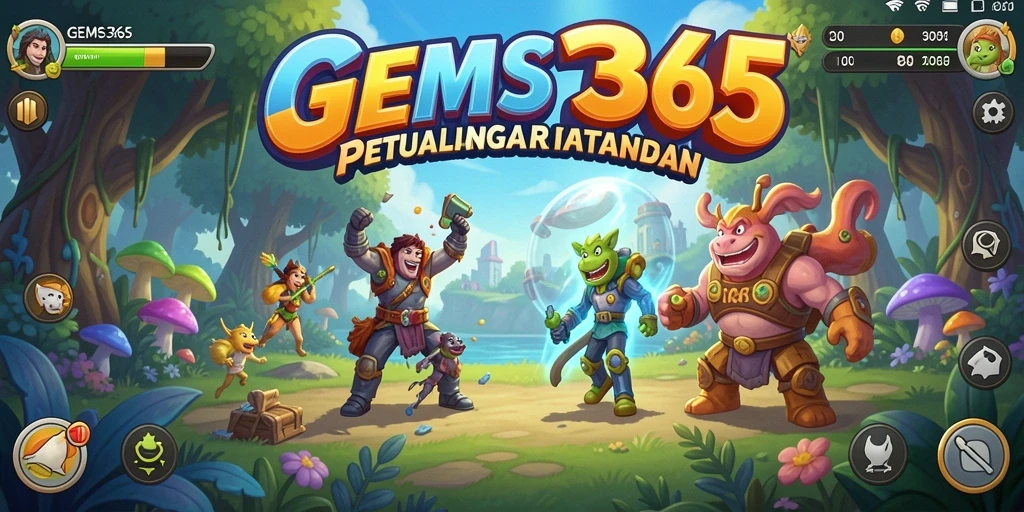 Screenshot permainan GEMS365 menampilkan aksi arcade yang seru.