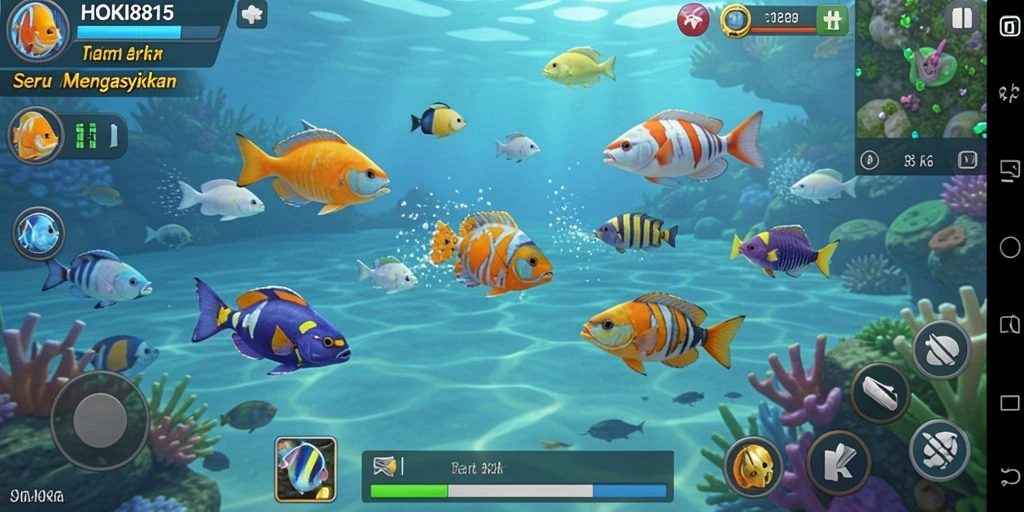 Screenshot gameplay HOKI8815 yang menampilkan aksi seru Tembak Ikan.