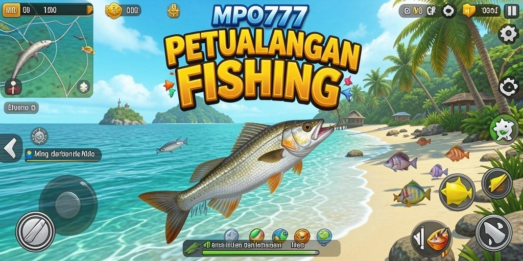 Screenshot MPO777 menampilkan gameplay memancing yang mendebarkan dan menenangkan.