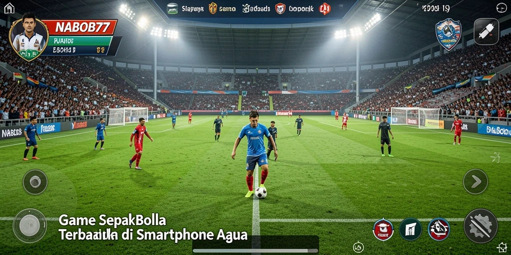 Screenshot NABOB77 menunjukkan aksi seru di lapangan sepak bola.