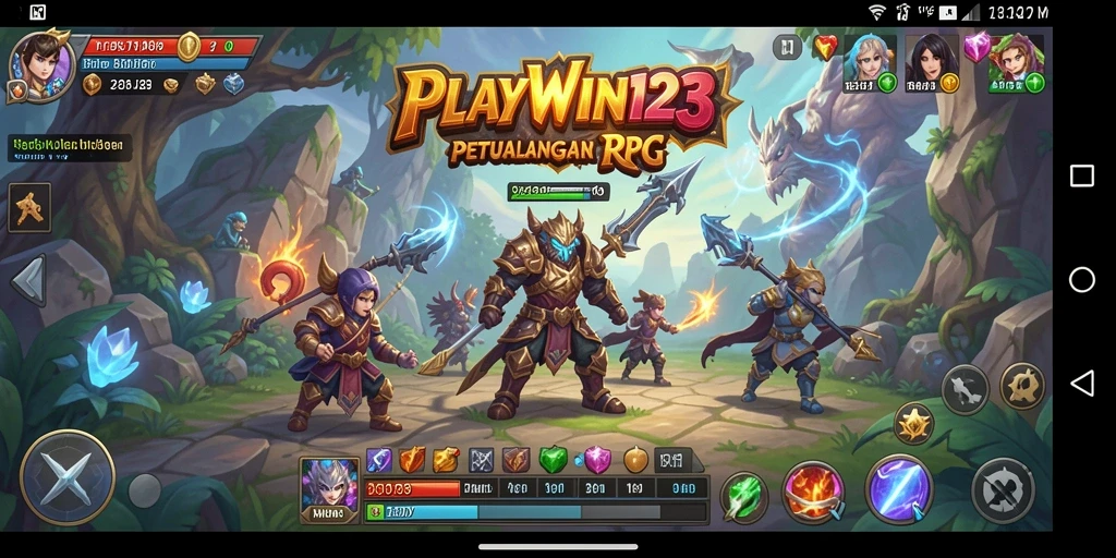Skrinsut gameplay RPG berkelas dari PLAYWIN123 yang penuh aksi.