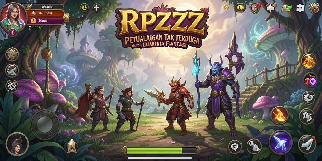 Screenshot utama RPZZZ menampilkan aksi seru dalam dunia petualangan.