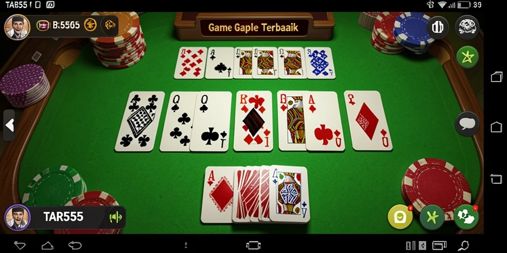 Tampilan gameplay Gaple yang seru di TAR555.