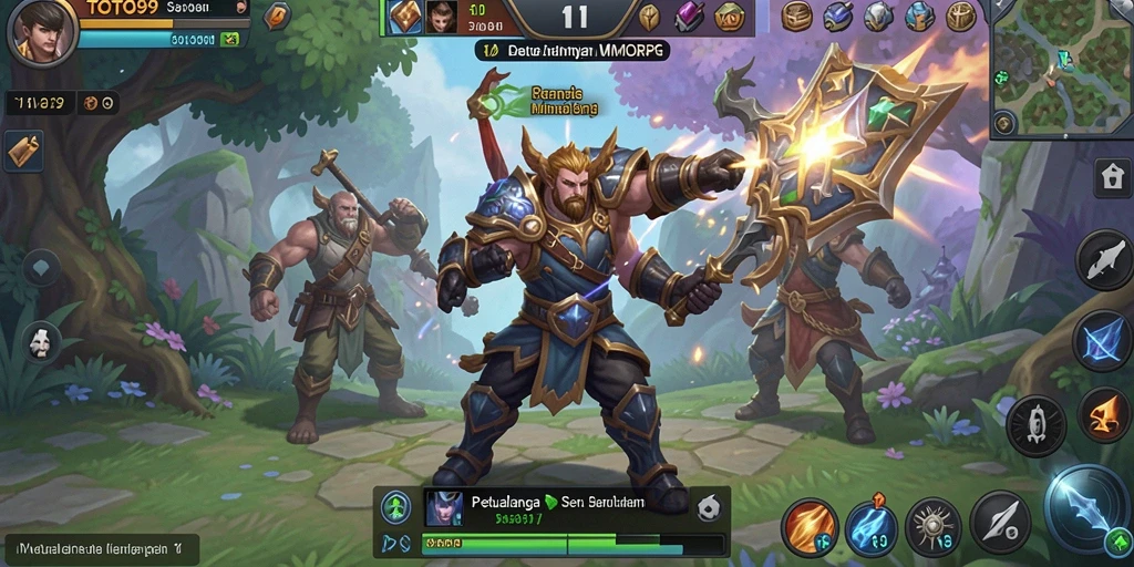 Gameplay MMORPG TOTO99 yang penuh aksi dan petualangan.