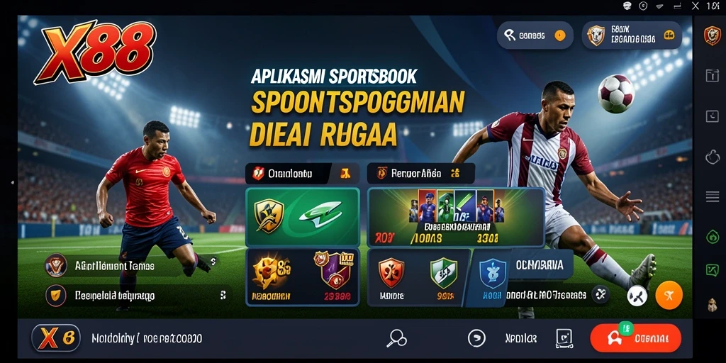 Screenshot X88 menunjukkan antarmuka taruhan olahraga yang menarik.